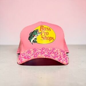 Bass Pro Shops Vibrant Pink Fish Hat with custom bling rhinestone